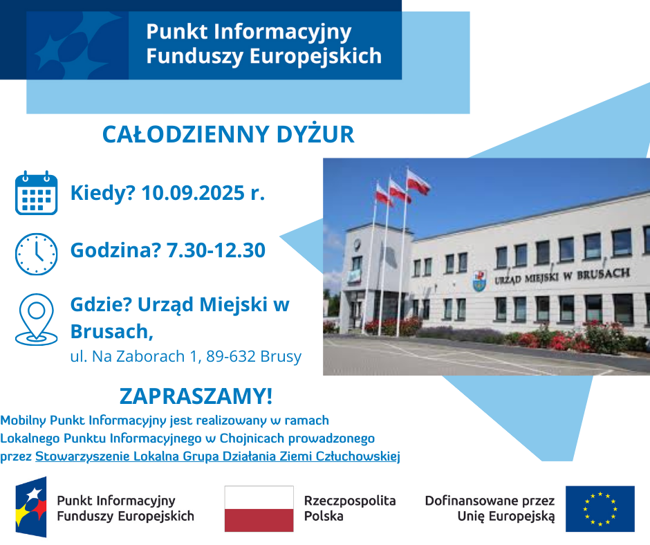 PUNKT INFORMACYJNY FUNDUSZY EUROPEJSKICH - DYŻUR W BRUSACH