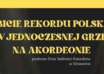 DZIEŃ JEDNOŚCI KASZUBÓW 2023 - bicie rekordu w jednoczesnej grze na akordeonie