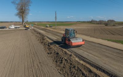 KONTYNUACJA PRAC BUDOWLANYCH NA DRODZE BRUSY – MAŁE GLIŚNO