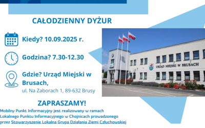 PUNKT INFORMACYJNY FUNDUSZY EUROPEJSKICH - DYŻUR W BRUSACH