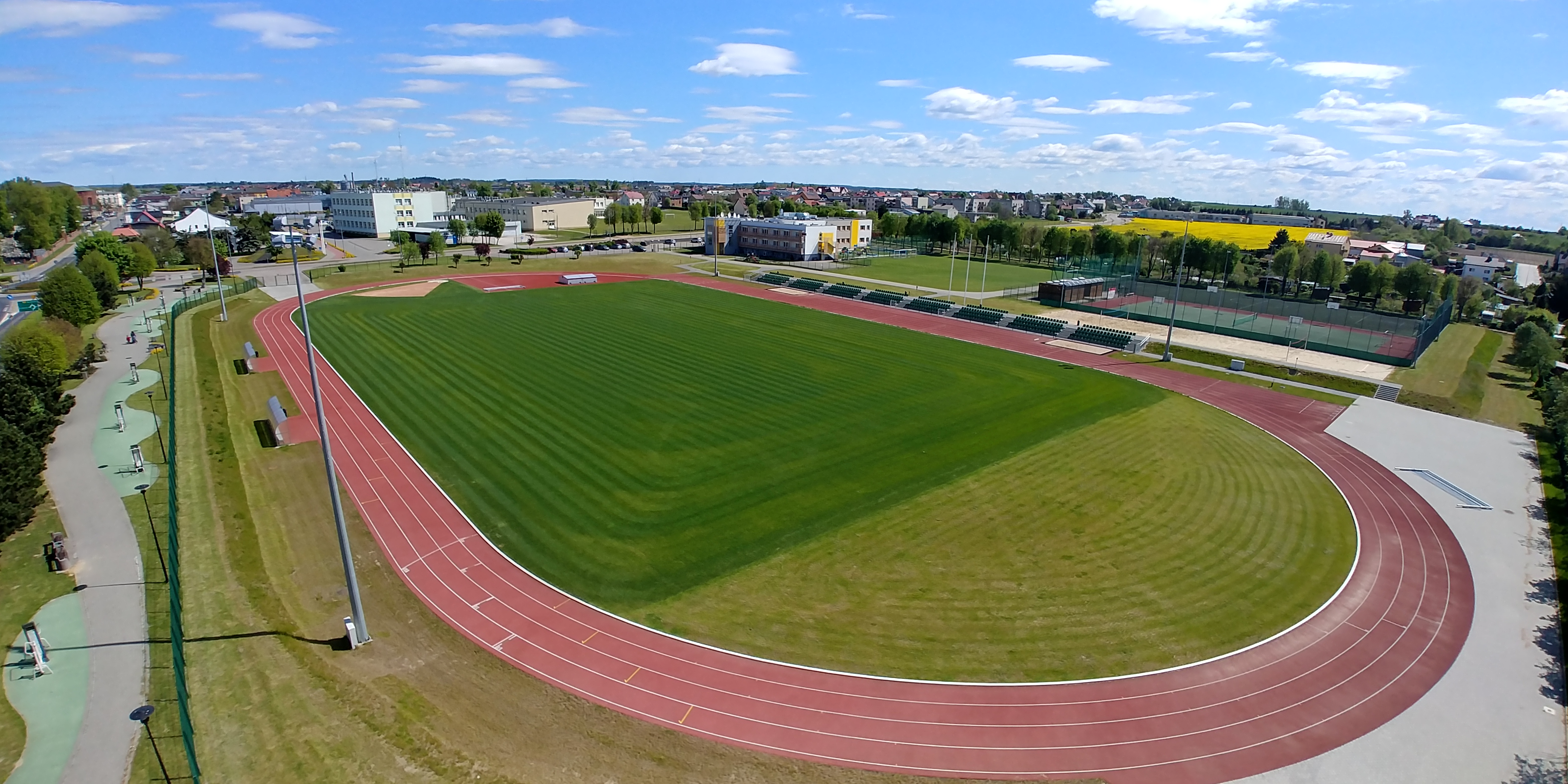 Stadion Miejski w Brusach - fotografia z podnośnika 