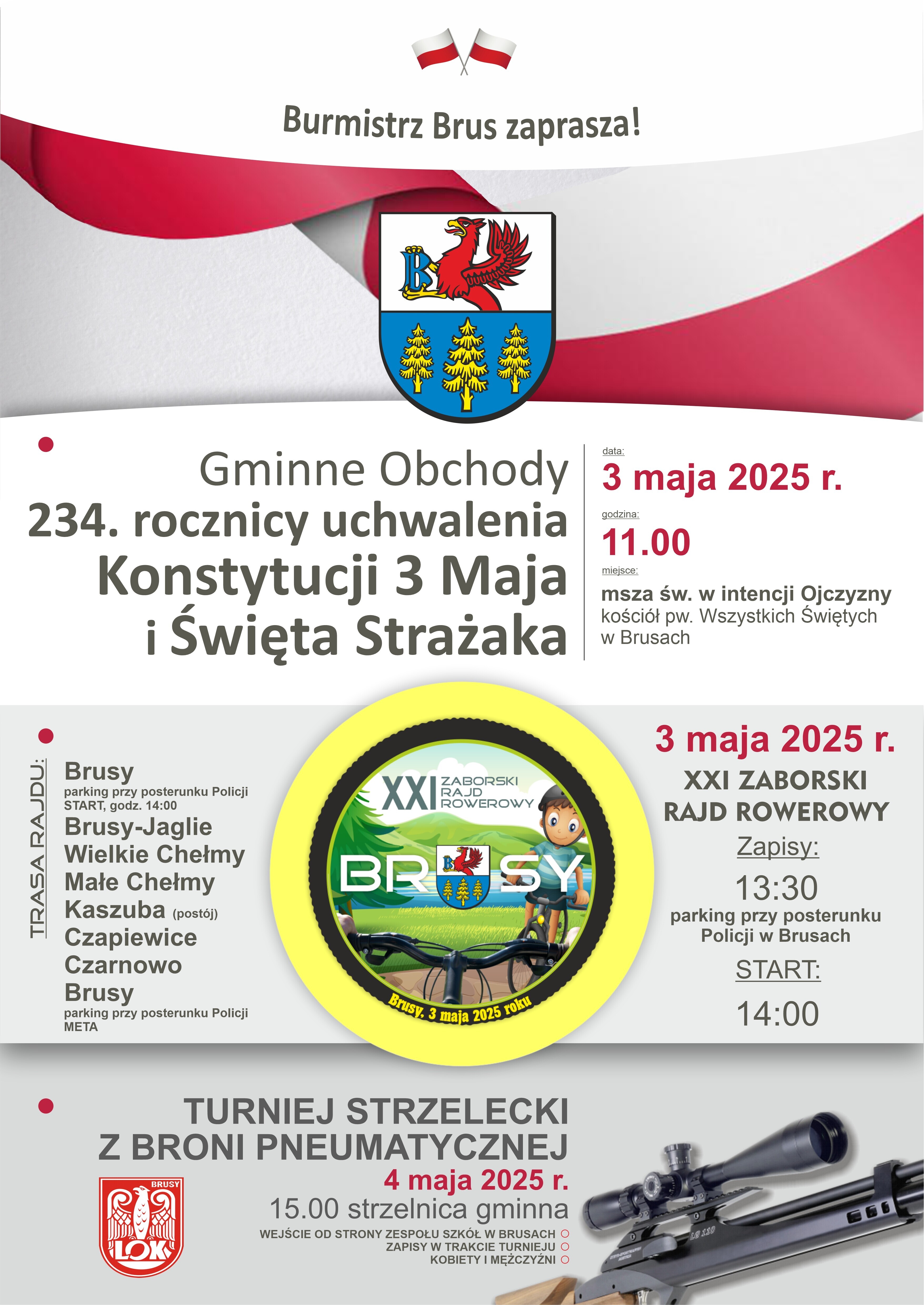 23 kwietnia 2024 majówka 3 maja rajd rowerowy itp