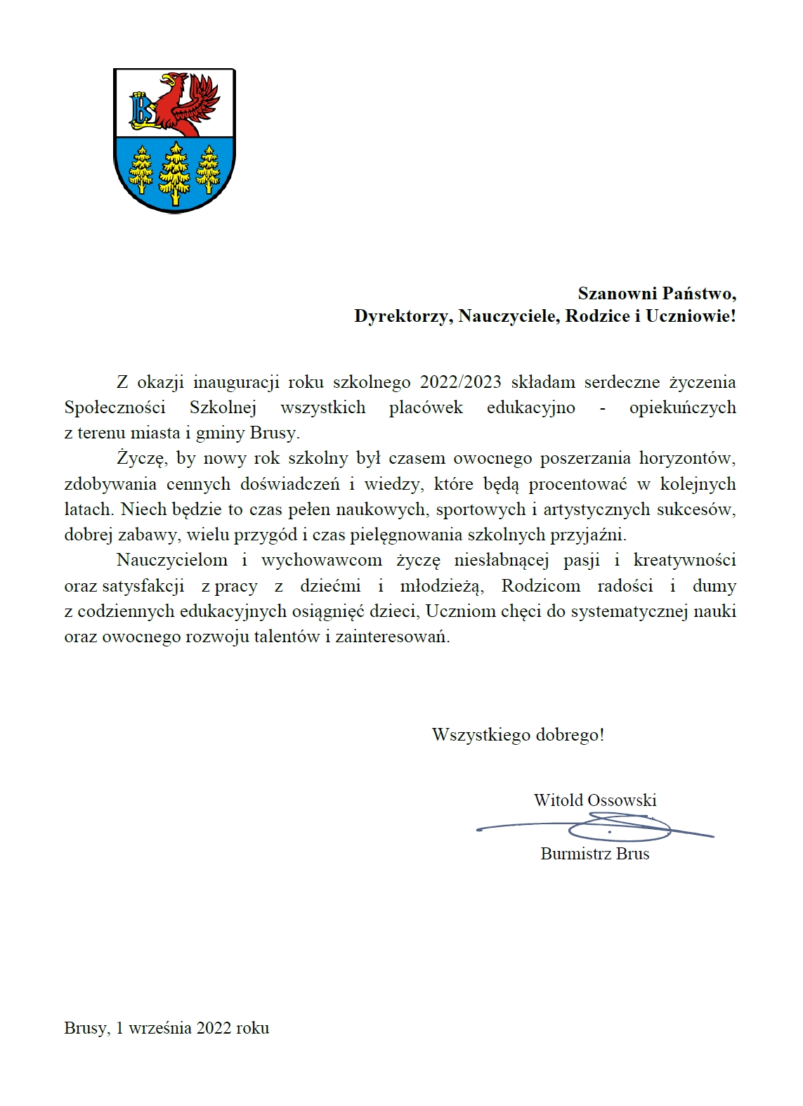 01.09.2022_życzenia_Burmistrza_Brus.jpg