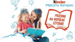 Akcja Kinder Mleczna Kanapka &quot;Przerwa na wspólne czytanie&quot;.  Zagłosuj na Bibliotekę Publiczną w Brusach!