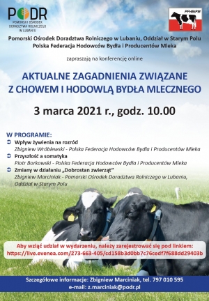 Chów i hodowla bydła mlecznego - konferencja PODR