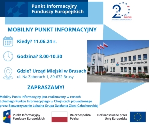 MOBILNY PUNKT INFORMACYJNY FUNDUSZY EUROPEJSKICH W BRUSACH