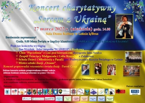 SERCEM Z UKRAINĄ - koncert charytatywny już w tę niedzielę - 27 marca