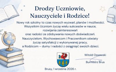 ROZPOCZĘCIE ROKU SZKOLNEGO 2026/2027 W GMINIE BRUSY