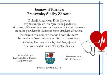 Z okazji Światowego Dnia Zdrowia...