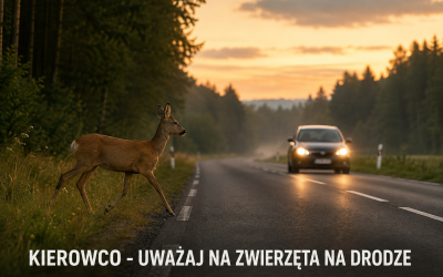 KIEROWCO - UWAŻAJ NA ZWIERZĘTA NA DRODZE