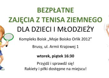 Bezpłatne zajęcia z tenisa ziemnego dla dzieci i młodzieży. Zapraszamy!