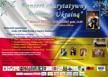SERCEM Z UKRAINĄ - koncert charytatywny już w tę niedzielę - 27 marca