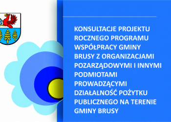 KONSULTACJE PROJEKTU ROCZNEGO PROGRAMU WSPÓŁPRACY GMINY BRUSY Z ORGANIZACJAMI POZARZĄDOWYMI I INNYMI PODMIOTAMI PROWADZĄCYMI DZIAŁALNOŚĆ POŻYTKU PUBLICZNEGO NA TERENIE GMINY BRUSY NA ROK 2027