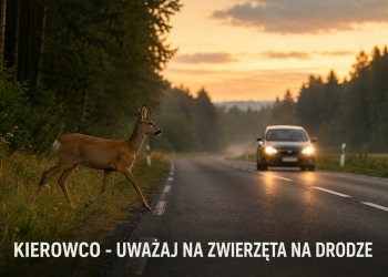 KIEROWCO - UWAŻAJ NA ZWIERZĘTA NA DRODZE