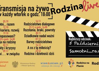 „Rodzina LIVE!” już 5 października o godz. 18:00 w Studiu Fundacji Wiem i Umiem