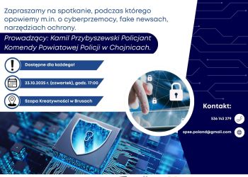 BEZPŁATNE SPOTKANIE Z CYBERBEZPIECZEŃSTWA