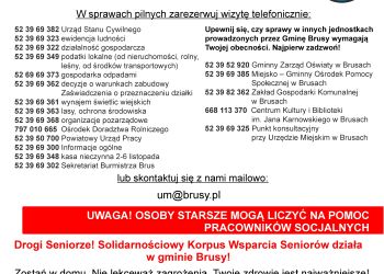 Zmiany funkcjonowania Urzędu Miejskiego w Brusach