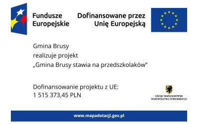 GMINA BRUSY STAWIA NA PRZEDSZKOLAKÓW