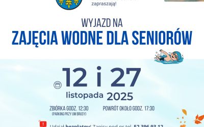 ZAPRASZAMY NA ZAJĘCIA WODNE DLA SENIORÓW