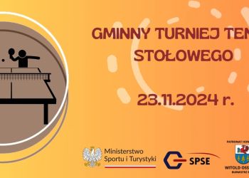 GMINNY TURNIEJ TENISA STOŁOWEGO – zapraszamy do udziału